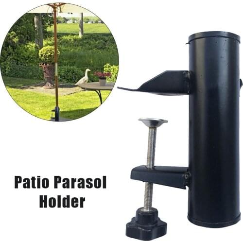 Portable Stable Parasol Bracket Holder Umbrella Stand Fixed Clip for Outdoor Patio Garden Courtyard Balcony Beach