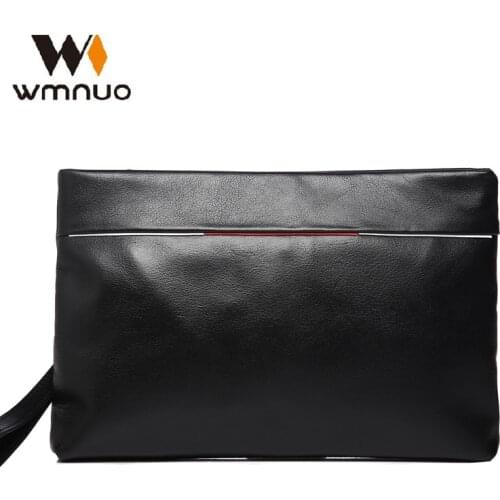 Wmnuo 2020 Hand Bag Men Genuine Leather Cowhide Clutches Male Wallet Purse Clutch Fashion Large Capacity Men Casual Phone Bag
