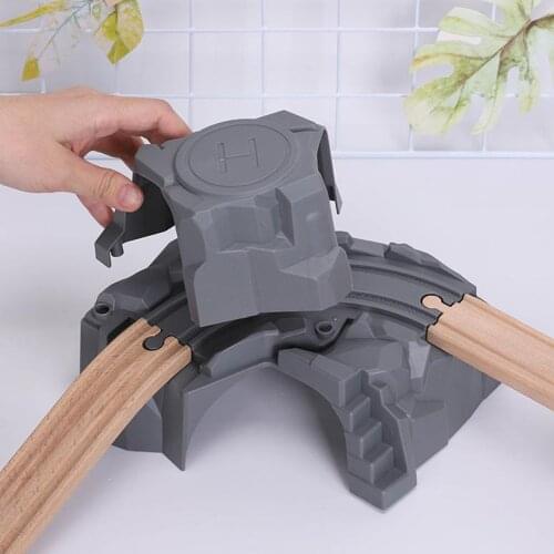 Train Tunnel Wooden Train Track Accessories for Tunnel Toys Construccion