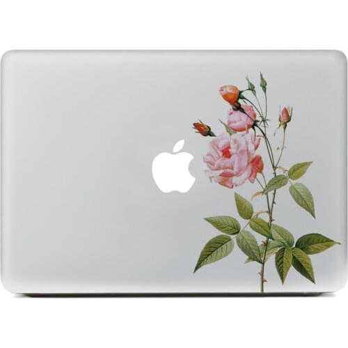 Pink rose Vinyl Decal Sticker for New Macbook Pro / Air 11 13 15 Inch Laptop Case Cover Sticker