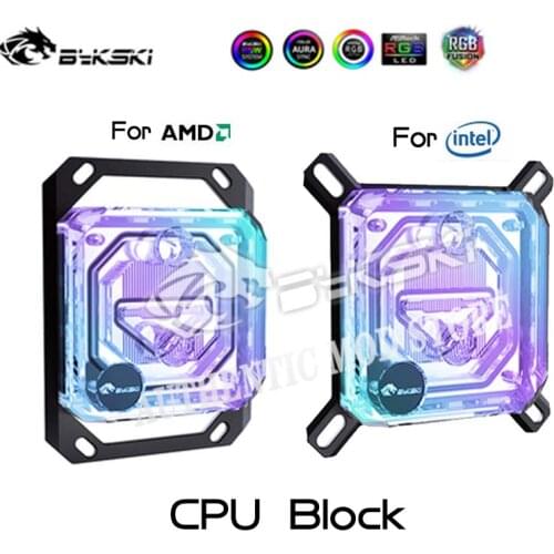 Bykski CPU-XPR-C-M, CPU Water Block For INTEL LGA115X 2011 /AMD Ryzen 3/5/7 X470 X570,CPU Cooler Processor Radiator Watercooler
