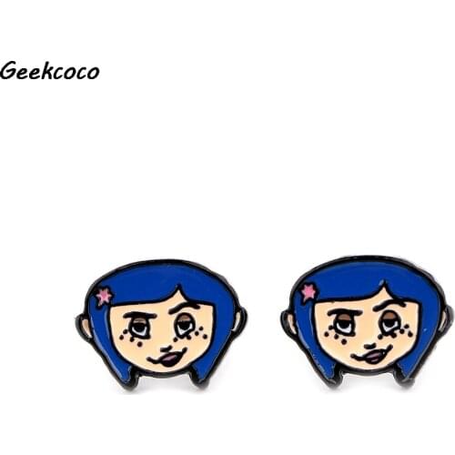 J2622 Cartoon Horror Ghost Mother Cute Pierce Stud Earrings for Women Fashion Jewelry Kids Girls Gifts