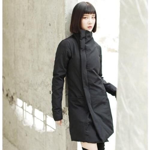 Owen seak Women Cotton Parker Coats Jackets Gothic Style Clothing Trench Winter Dust Women Coats Windbreaker Black Trench