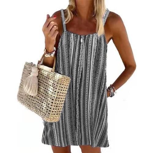 2021 Dress Sleeveless Loose Women Clothing Summer Sexy Fashion Simple Colorful Backless Polyester Dress for Shopping Party