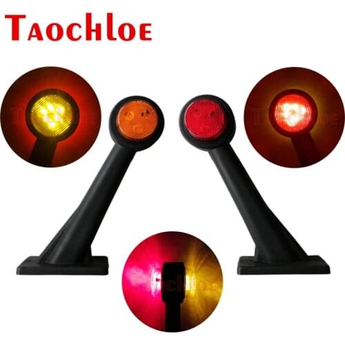1 Pair 12V 24V LED Parking Light For Truck Trailer Tractor Position Lamps Red Amber Rear Light Indicator Signal Lamp