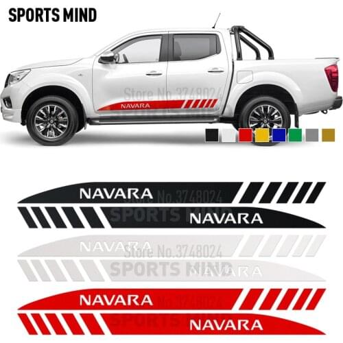 1 Pair For Nissan Navara NP300 D40 Nismo JDM Car Accessories Door Side Stripe Car Sticker Decal Automobiles Car Styling