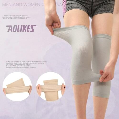 1 Pair Outdoor Sports Riding Warm Knee Pads Protector Protective Elastic Thermal Winter Protection Thin Kneepad Kneecap Kneelet