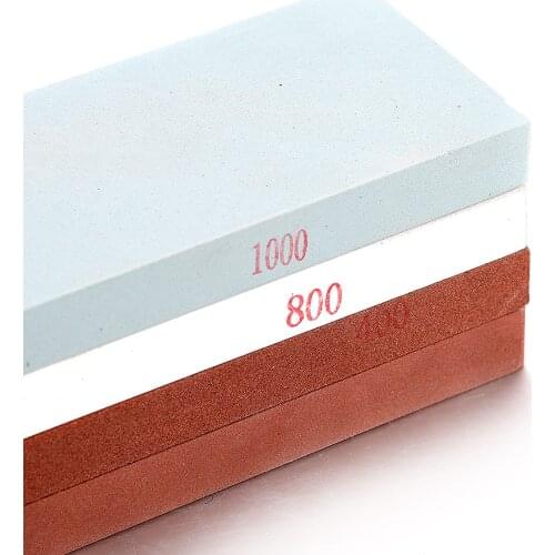 1PC 600# 1000# Corundum Grinding Stone 150*50*11mm Polishing Knife Sharpener Stone Fine Stone Brown Cyan White