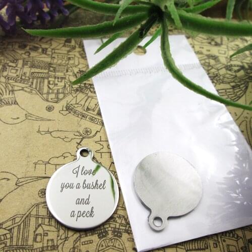 20pcs--"I love you a bushel and a peck"stainless steel charms more style for choosing DIY Charms pendants for necklace