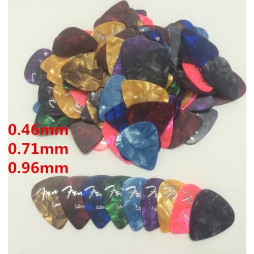 100pcs Celluloid Guitar Picks All Thin Medium Heavy Thickness 0.46mm 0.71mm 0.96mm Guitar picks