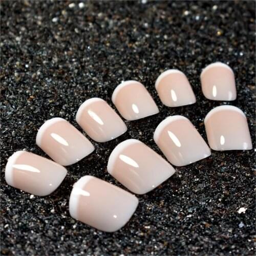 24pcs Natural Color French False Nails Classic Pre Designed Fashion French Nail Tips Fake Nail Tip Z448