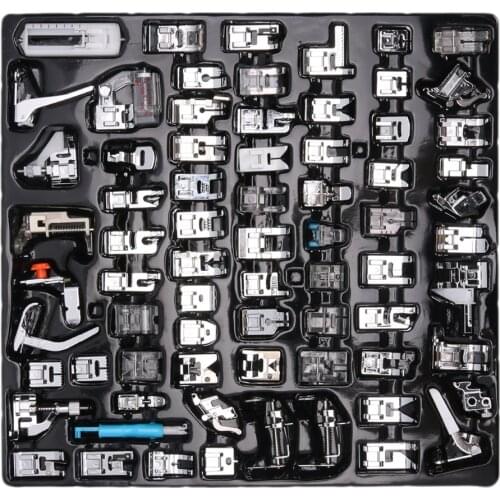 72pcs/set Multifunction Sewing Machine Rolled Hem Curling Presser Foot