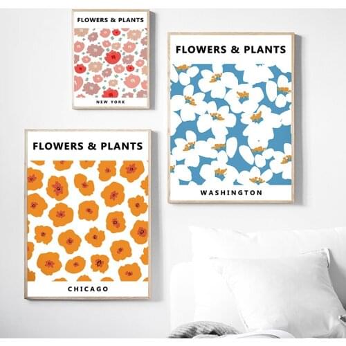 Abstract Watercolor Flower Bright Leaves Wall Art Canvas Painting Nordic Posters And Prints Wall Pictures For Living Room Decor