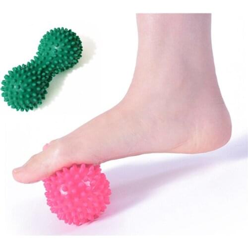 Peanut PVC Yoga Supplies with Thorns Workout Massage Peanut Hand Ball Yoga Fitness Ball Inflated Air Bag Peanut Ball 6 Colors