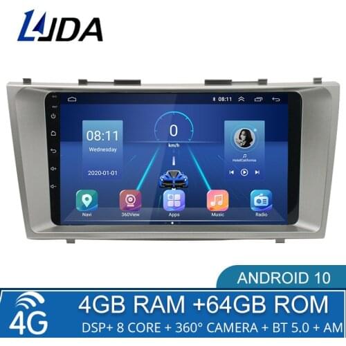 LJDA Android 10.0 2 Din Car Radio For Toyota Camry 2007 2008 2009 Car Multimedia Player Stereo Auto Audio GPS DVD Video WIFI IPS