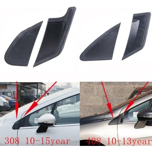 Cafoucs Front Triangular Glass Decorative Board Flow Sink Cover Rearview Mirror Triangle Shell For Peugeot 308 408