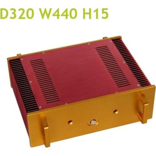 Size D320 W440 H150 All Aluminum Pure Rear Chassis Power Amplifier Box DIY Aluminum Case WA115