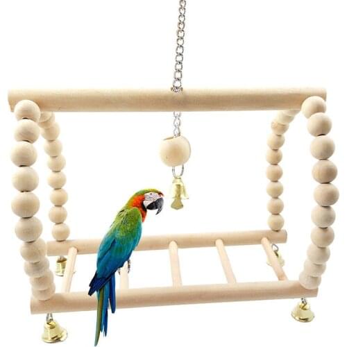 DIY Newest Pet Bird Swing Suspension Bridge Ladder Climb Parakeet Budgie Parrot Hammock Toy