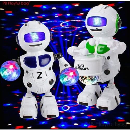 Playful bag Dancing Robot Space Dancing Robot Rotating Colorful Light LED Musical Toys 2021 New Kids Toys Birthday Gifts AB37