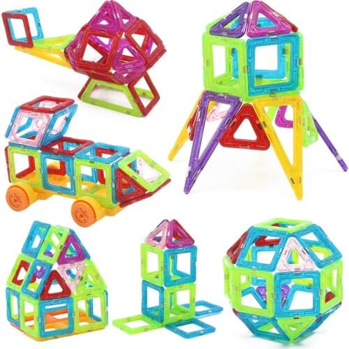 Mini Magnetic Designer Construction Enlighten Assembly Building Blocks Toys Kids Educational DIY Plastic Technic Bricks Toys