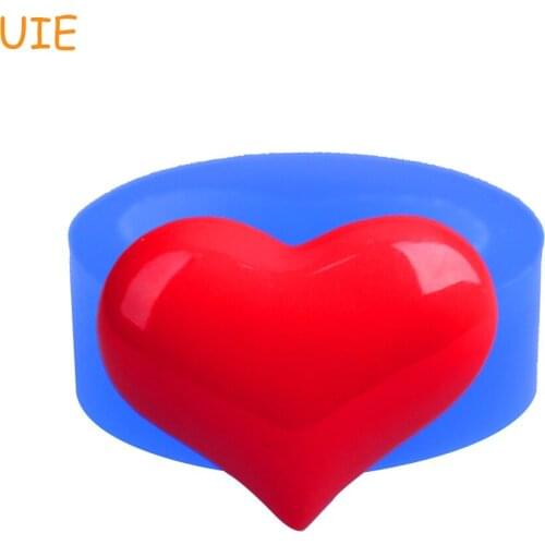 PYL456U 24.6mm Heart Silicone Mold - Candy Mold, Cupcake Topper, Fondant, Jewellery DIY, Gum Paste, Icing, Resin Clay Mold