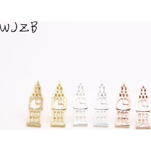 WJZB Fashion tower stud earrings .The tower shaped earnail of the fashion accessories series for woman