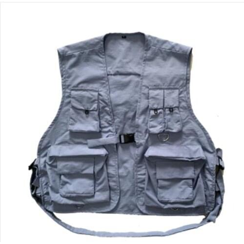 Men Outdoor Summer Shoulder Hip Hop Streetwear Men Waist Packs Adjustable Pockets Waistcoat Kanye West Vest jackets men Vest mal