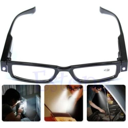 Multi Strength LED Reading Glasses Eyeglass Spectacle Diopter Magnifier Light UP Dropshipping