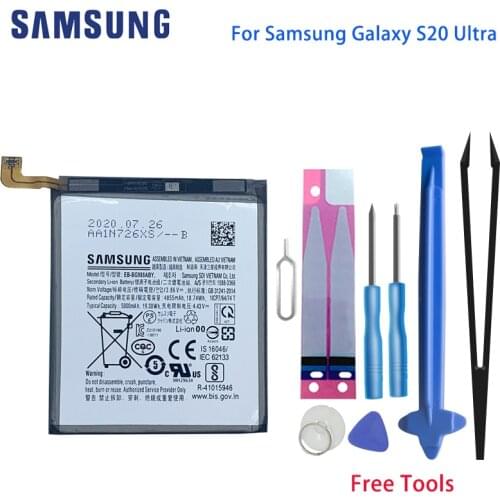Original Samsung Galaxy S20 Ultra Phone Battery EB-BG988ABY 4500mAh battery For Samsung Galaxy S20 Ultra S20Ultra S20U Free Tool