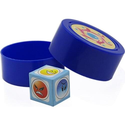 See Through Dice in the Box Magic Tricks Prediction Emotional Dice Magia Close Up Gimmick Prop Mentalism Comedy Toy For Kid