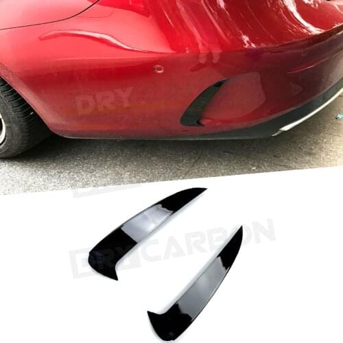 2Pcs Carbon Fiber Rear Bumper Splitter For Mercedes Benz E Class C238 E200 E300 E400 E500 E53 E63 coupe 2 Door 2017-2019 ABS