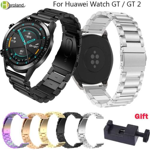 Stainless Steel 22mm WatchStrap For HUAWEI WATCH GT 2 46mm Quick Release Watchband For Samsung Gear S3 Frontier Classic bracelet