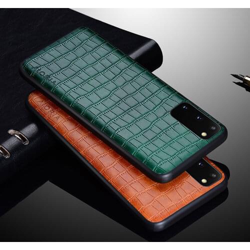 Luxury Crocodile Leather Case For Samsung Galaxy S20 Plus Ultra FE Slim Fit Premium Back Cover for samsung S20 Plus Ultra case