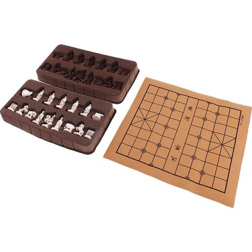 Lovoski Vintage Stereoscopic Chinese Chess (Xiangqi) Folding Board Gifts