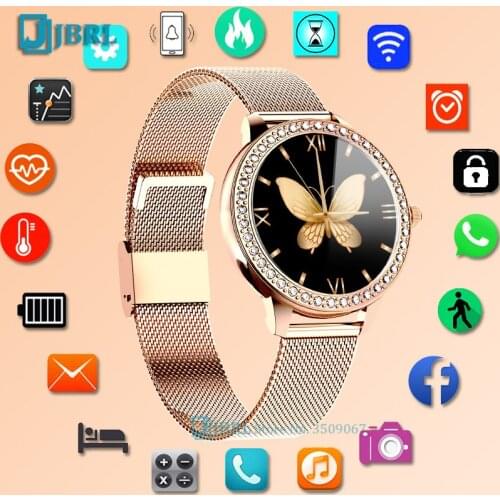 Diamond Luxury Bracelet Smart Watch Women Ladies Smartwatch IP68 Waterproof Fitness Tracker Electronics Clock Women Wrist Watch