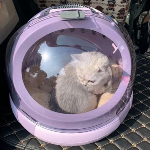 Transparent cat bag, easy to go out, space bag, multifunctional pet air box, car litter, cat tray