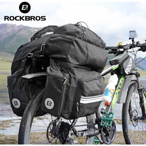 ROCKBROS 45L Backpack 3 in 1 Bike Rear Seat Trunk Bag Multifunction Bicycle Pannier Waterproof Cycling Side Luggage Travel Bags