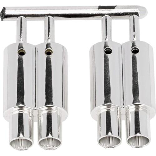 Dual-Outlet Exhaust Pipe Tailpipe for 1/10 RC Car Off Road Buggy Traxxas Tamiya HSP HPI Kyosho Decoration Parts