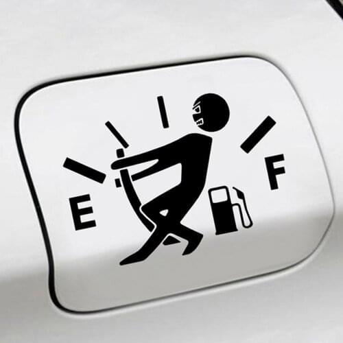 Funny Car Stickers Fuel Gage Empty Decal High Gas Consumption Decal for Car, TruckVan, SUV