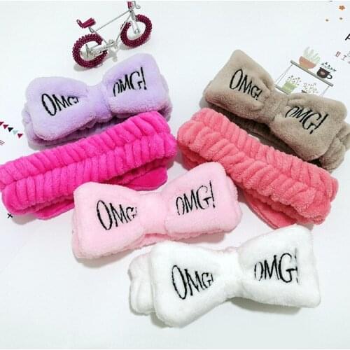 Korean Version Hair Band OMG Coral Velvet Headband Hair Accessories Women Face Wash Tie Knot Hairband Fashion Girl Bow Headdress