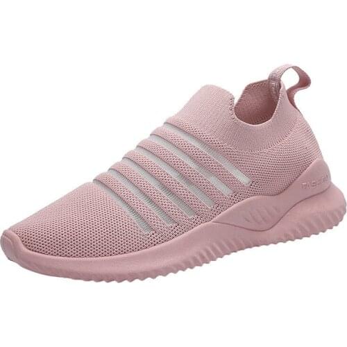 Female summer 2019 new woven womens shoes breathable mesh surface shoes wild running lazy shoes