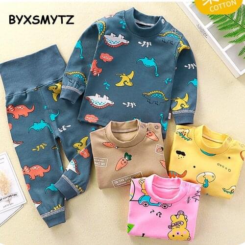 Boy Pajama Set Childrens Clothing Girl Underwear Sets Cotton Baby Long Trousers High Waist Home Clothes Pijama Kids Sleepwear