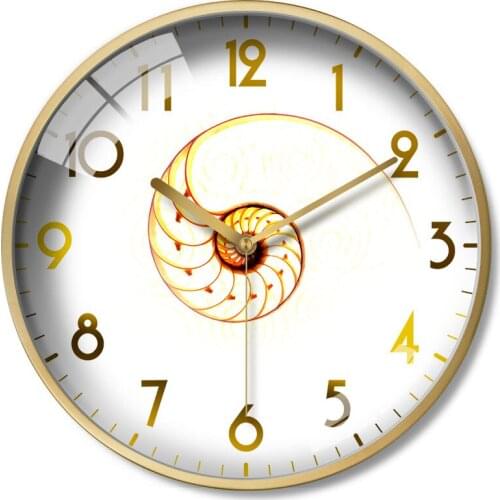 Gold Metal Creative Luxury Wall Clock Living Room Bedroom Home Decor Modern Design Large Wall Watch kitchen clock Brief