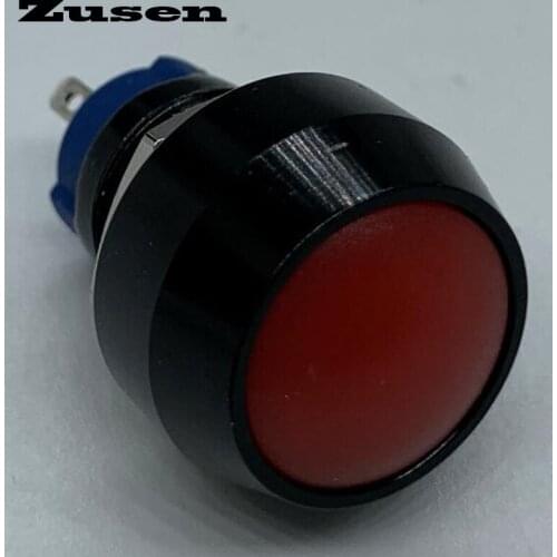 Zusen 12mm (ZS12B-10Z/J/A) on/off red alumina Oxidation 1NO Latching micro switch Push Button Switch