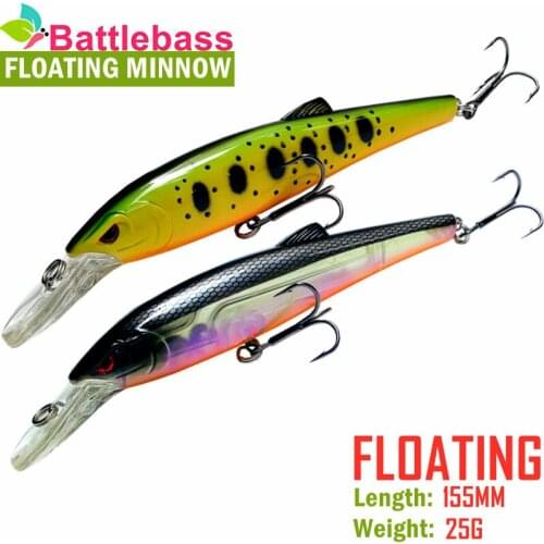 1pc BATTLEBASS 2021 new Floating Minnow 155mm 25g Hard Baits Fishing Lures Wobblers Jerk Your Baits Trout Bass Perch