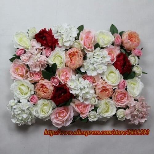 10pcs/lot Artificial silk rose peony flower wall wedding backdrop decoration flower runner wedding stage decoration TONGFENG