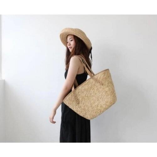 45x30 CM Large-capacity Straw Bag with solf handle / Women handBag (not included the Pendant) A2857