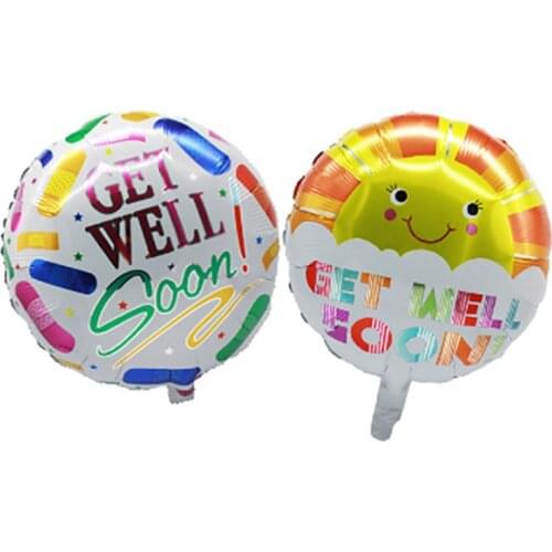 5pcs 18inch Get Well Soon Foil Balloons Best Wishes Helium Balloon For Birthday Wedding New Year Party Decorations