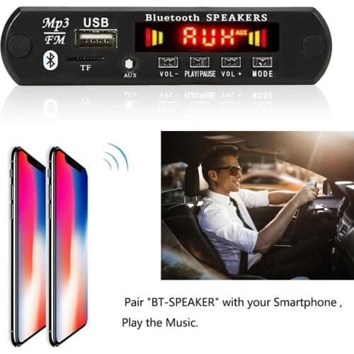 5V 12V MP3 WMA Decoder Board Audio Module USB TF Radio Bluetooth5.0 Wireless Music Car MP3 Player With Remote Control