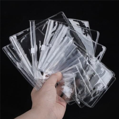 50pcs Transparent Small Ziplock Plastic Bags Jewelry Gift Reclosable Storage Bag Packaging Clear PVC Self Sealing Pouches
